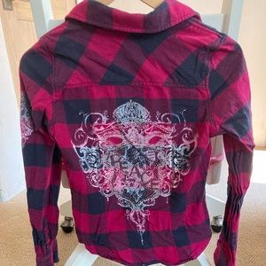 Cello Embellished Flannel - Sz S